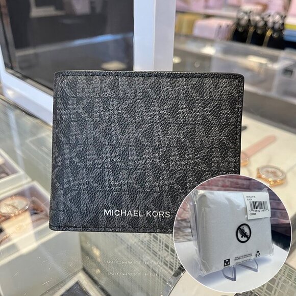 Michael kors Cooper Billfold With Coin Pocket 36U9LCRF3B Black - Picture 1 of 9